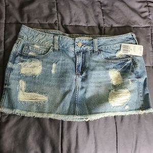 Distressed Denim Mini Skirt- being donated after 7/1